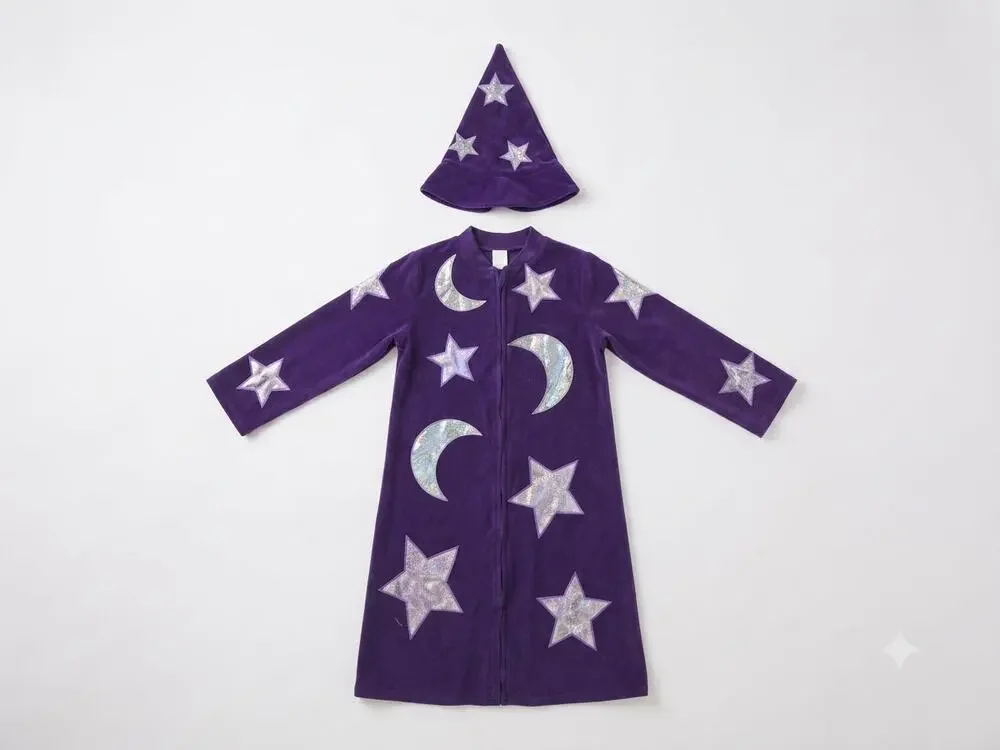 Old Navy 4T/5T Blue Celestial Wizard Costume Halloween Ren Faire Dress Up